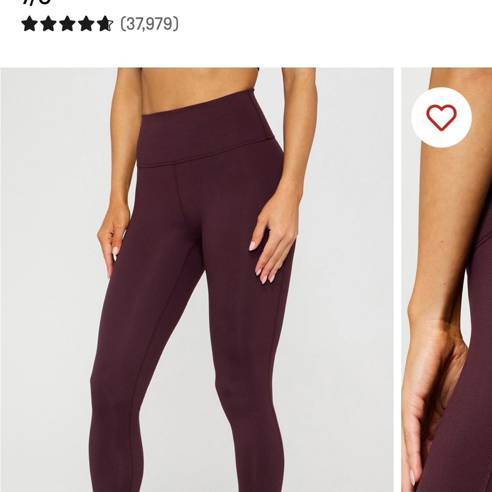 Fabletics Deep Plum Leggings